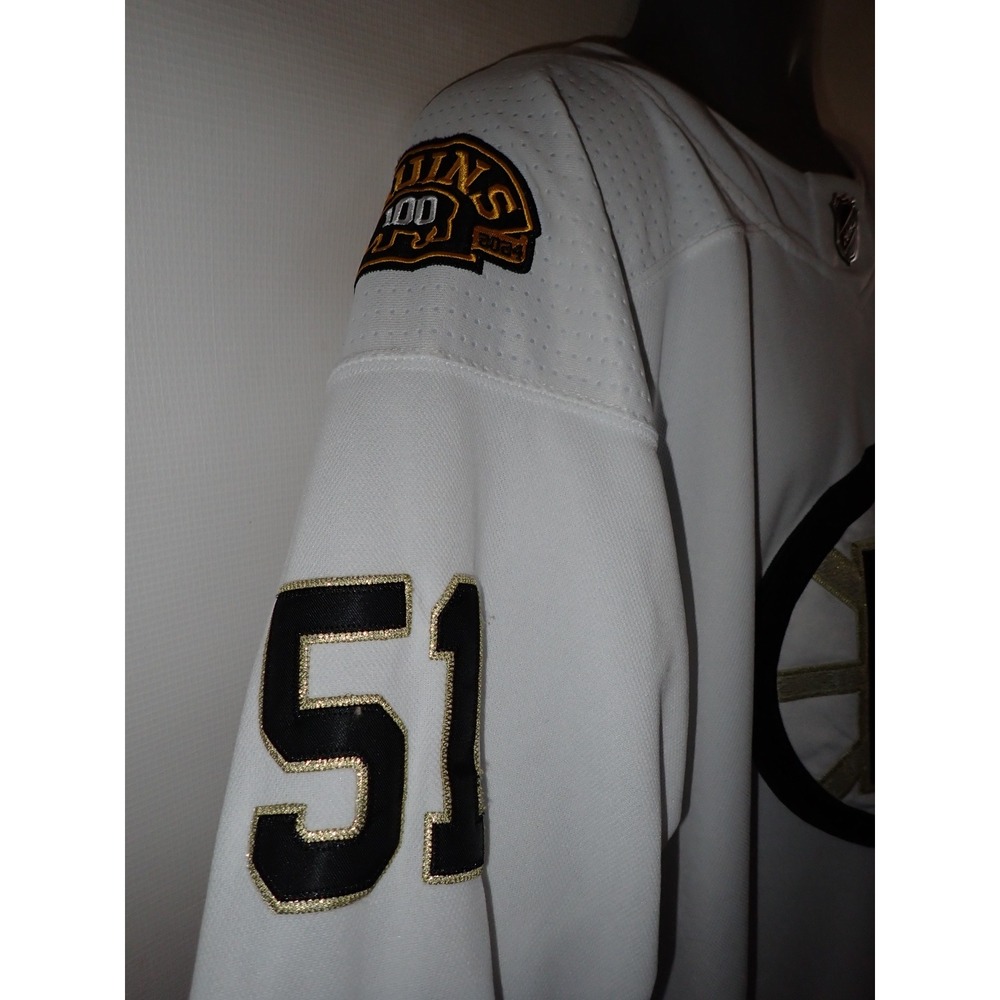 Adidas Men's Boston Bruins Matthew Poitras #51 Centennial Away Jersey 54 - Picture 3 of 8